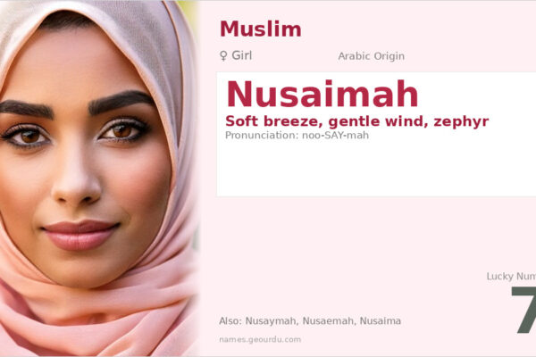 Nusaimah Name Meaning — Arabic Origin, Girl Name & Details (2025)
