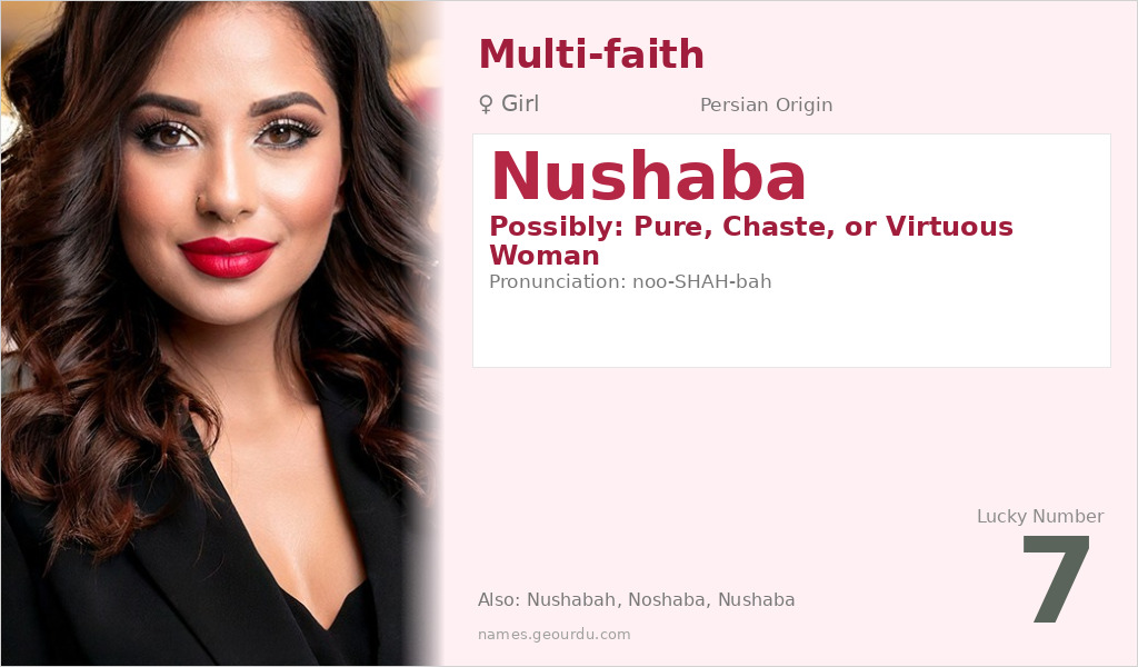 Nushaba Name Meaning and Details