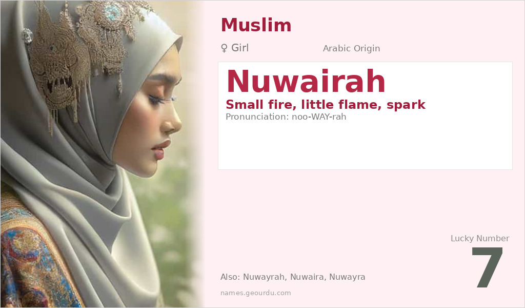 Nuwairah Name Meaning and Details