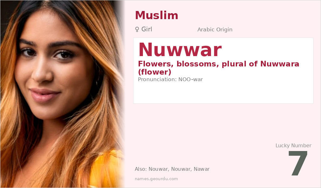 Nuwwar Name Meaning and Details