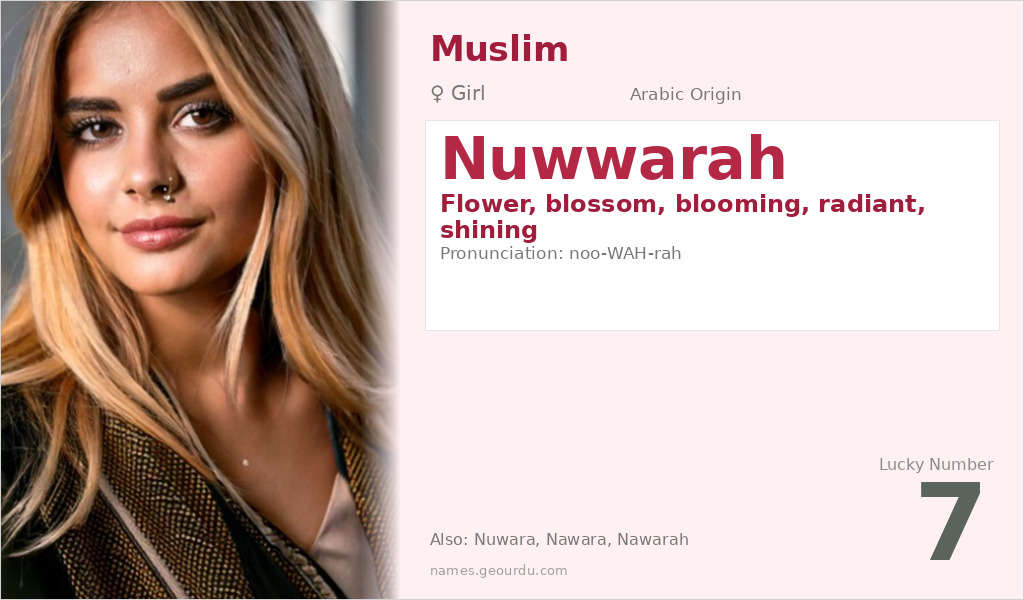 Nuwwarah Name Meaning and Details