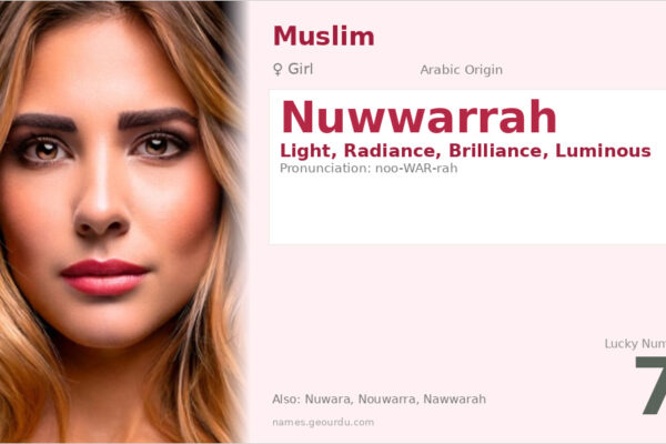 Nuwwarrah Name Meaning — Arabic Origin, Girl & Details (2025)