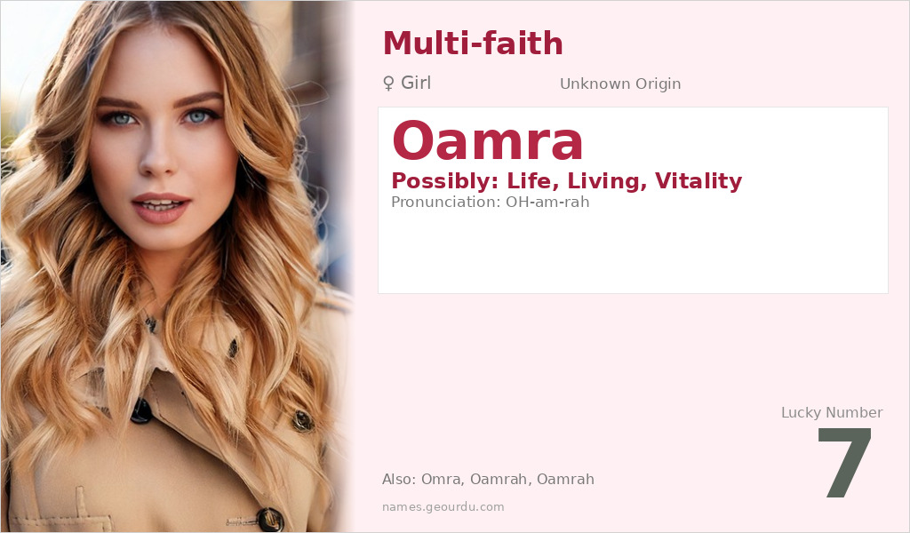 Oamra Name Meaning and Details