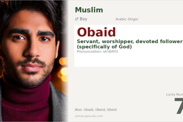 Obaid Name Meaning — Arabic Origin, Boy Name & Details (2025)