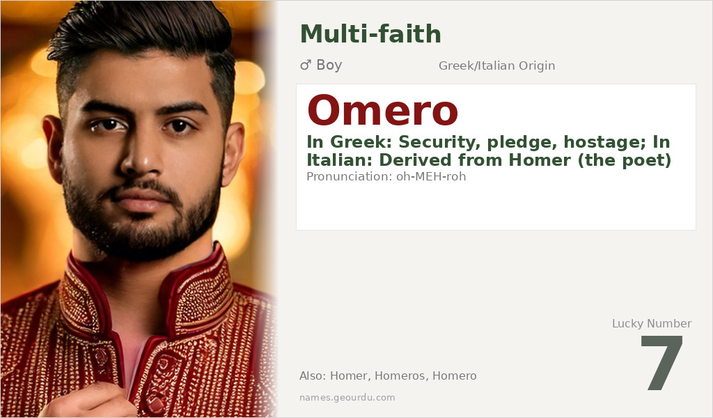 Omero Name Meaning and Details