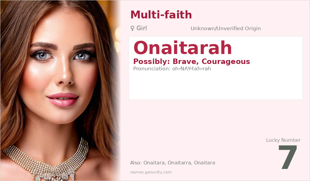 Onaitarah Name Meaning and Details