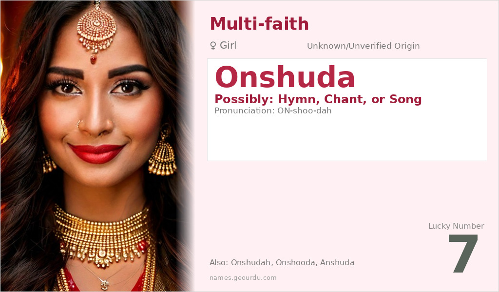 Onshuda Name Meaning and Details