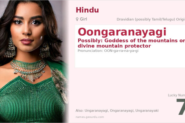 Oongaranayagi Meaning — Origin, Gender & Details (2025)