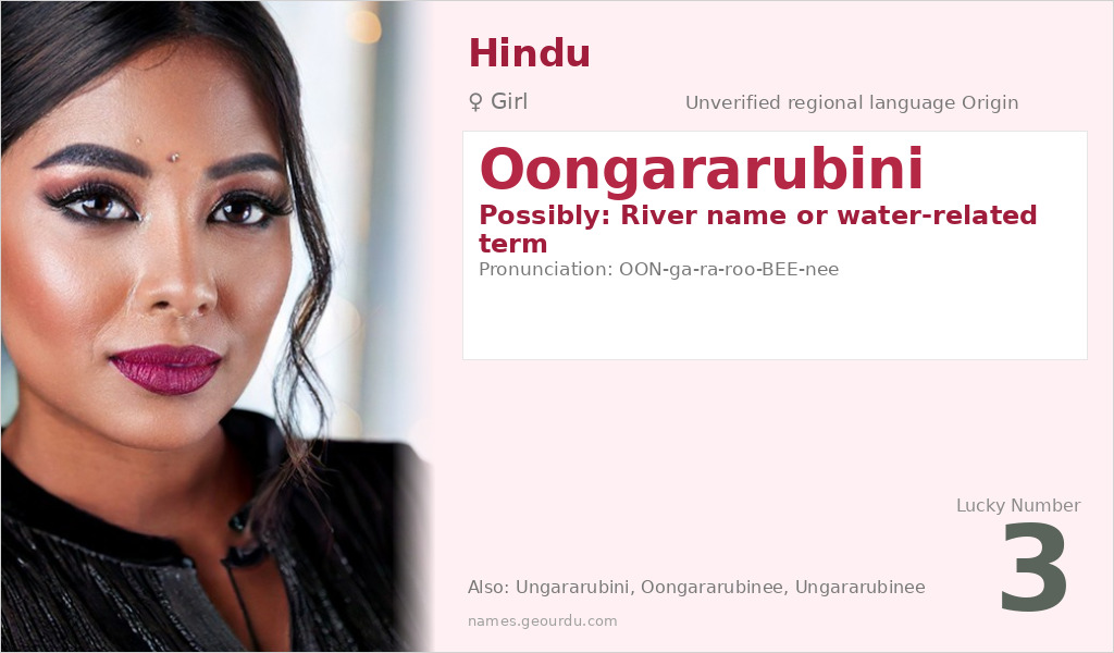 Oongararubini Name Meaning and Details