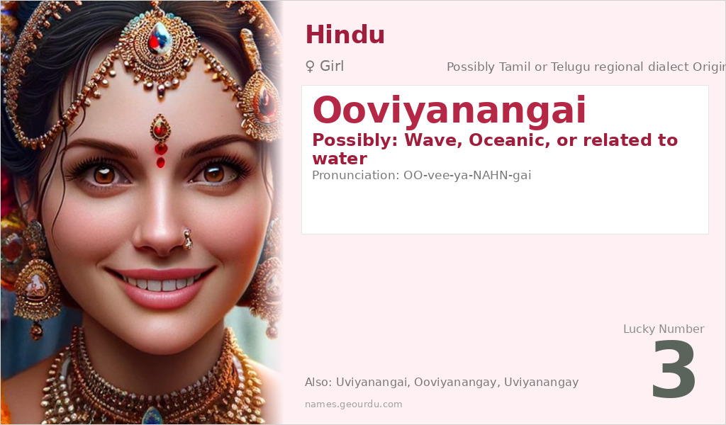 Ooviyanangai Name Meaning and Details