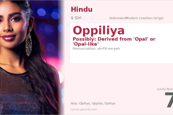Oppiliya Name Meaning — Origin, Gender & Details (2025)