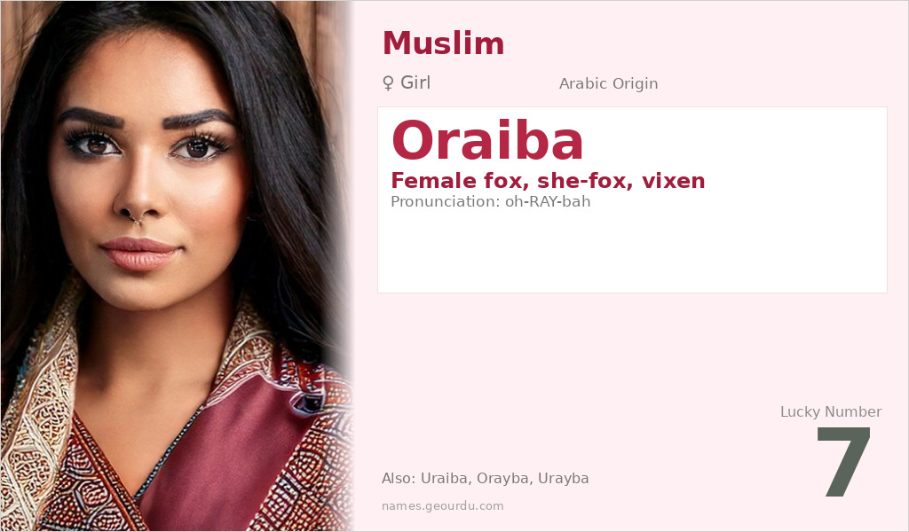 Oraiba Name Meaning and Details