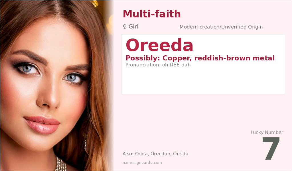Oreeda Name Meaning and Details