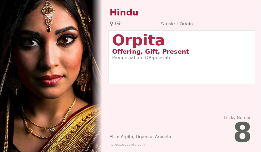 Orpita Name Meaning and Details