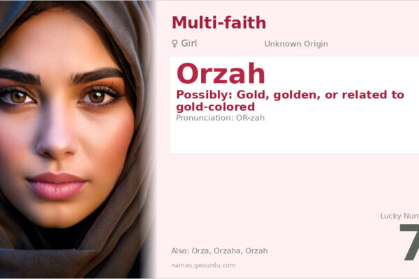 Orzah Name Meaning — Origin, Gender & Details (2025)