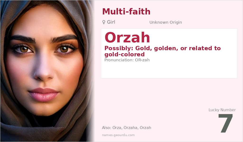 Orzah Name Meaning and Details