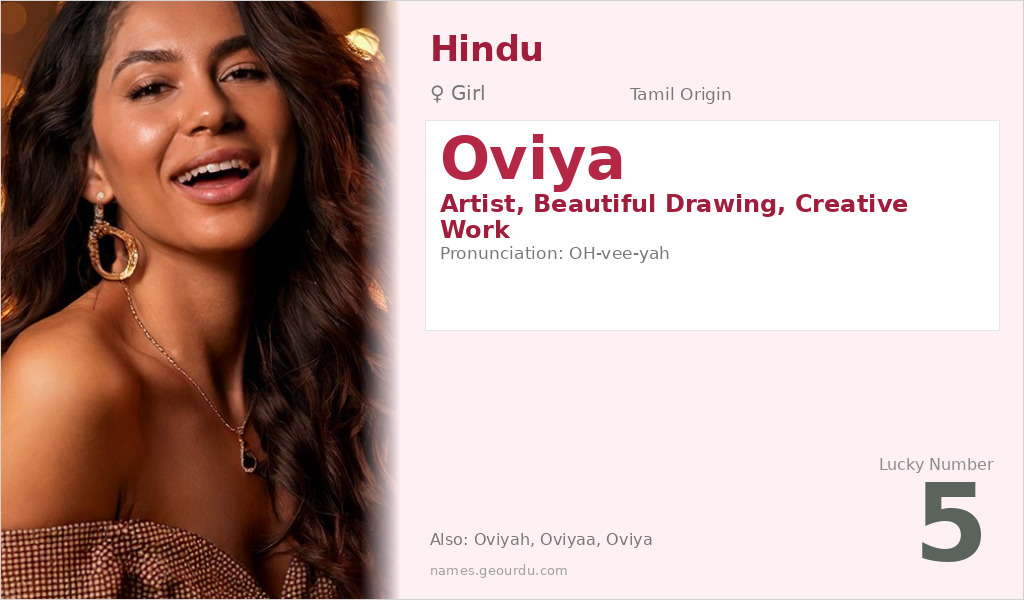 Oviya Name Meaning and Details