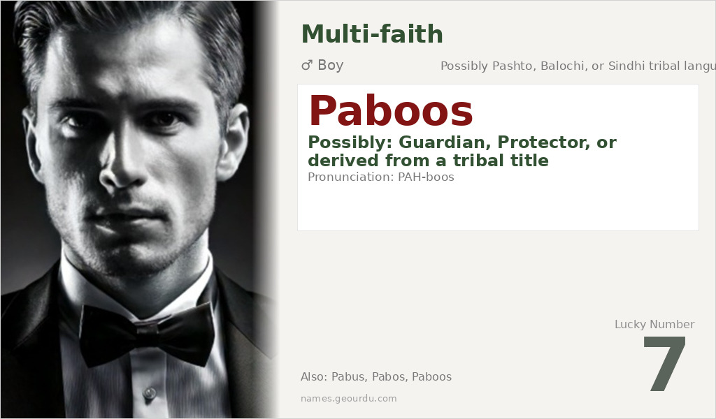 Paboos Name Meaning and Details