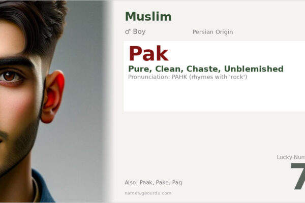 Pak Name Meaning — Persian Origin, Boy Name & Details (2025)