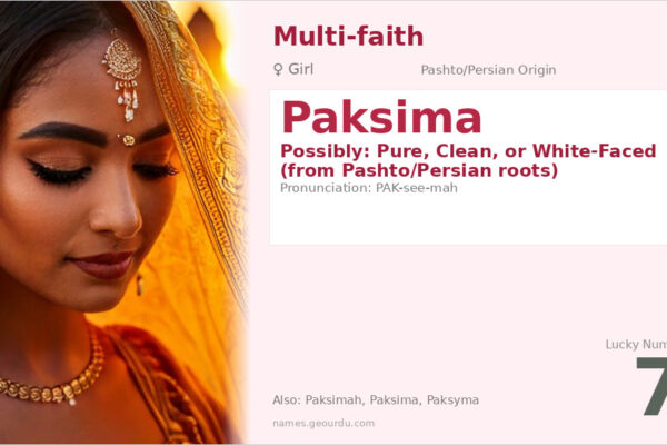Paksima Name Meaning — Origin, Gender & Details (2025)