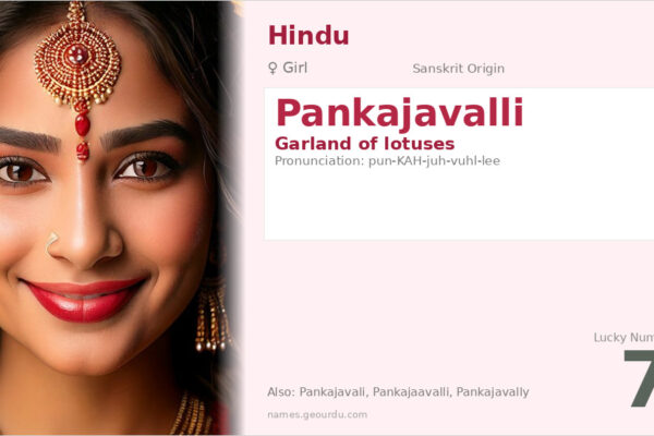 Pankajavalli Meaning — Sanskrit Origin, Girl Name & Details (2025)