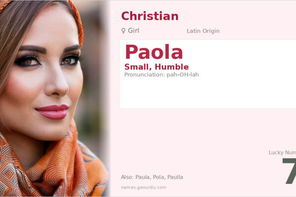 Paola Name Meaning — Latin Origin, Girl Name & Details (2025)