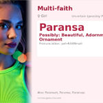 Paransa Name Meaning and Details