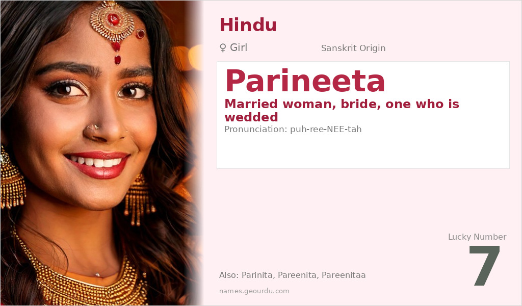 Parineeta Name Meaning and Details
