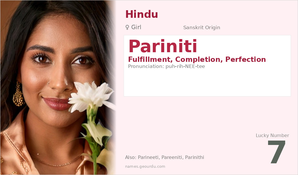 Pariniti Name Meaning and Details