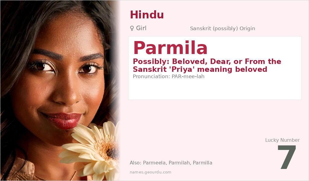 Parmila Name Meaning and Details