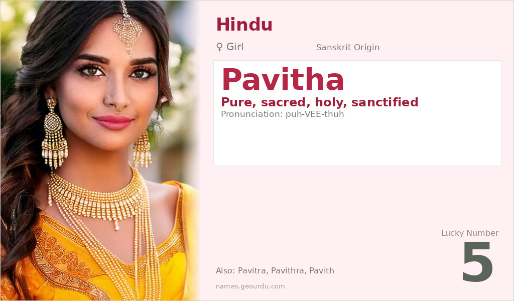 Pavitha Name Meaning and Details
