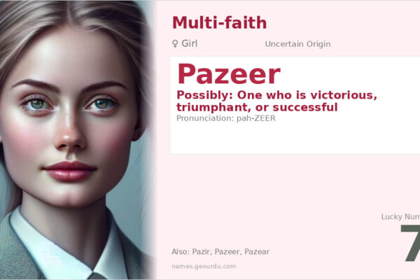 Pazeer Name Meaning — Origin, Gender & Details (2025)