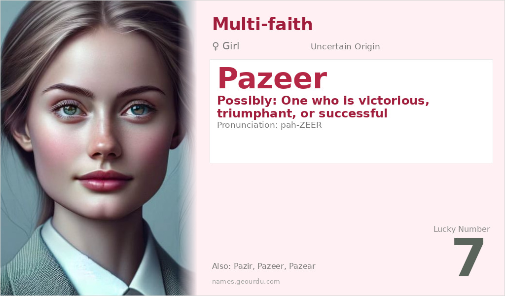 Pazeer Name Meaning and Details