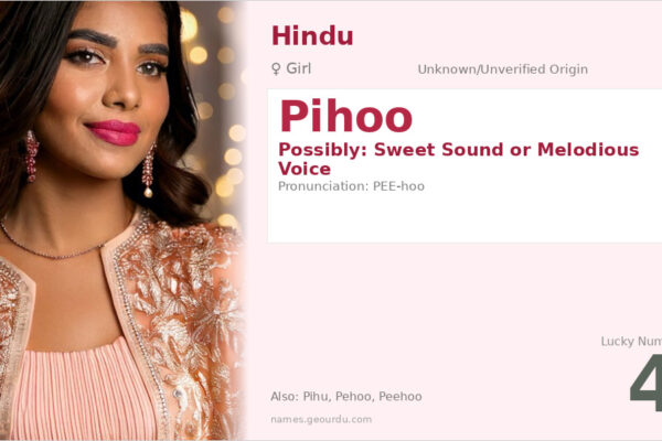 Pihoo Name Meaning — Origin, Gender & Details (2025)