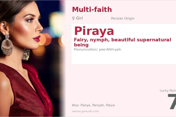 Piraya Name Meaning — Persian Origin, Fairy Meaning & Details (2025)