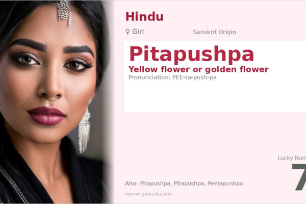 Pitapushpa Name Meaning — Sanskrit Origin, Girl Hindu Name (2025)