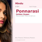 Ponnarasi Name Meaning and Details