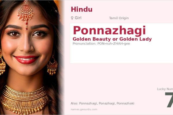 Ponnazhagi Name Meaning — Tamil Origin, Girl Name & Details (2025)