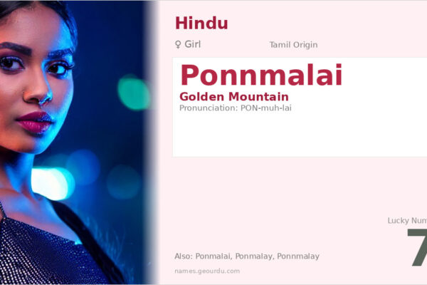 Ponnmalai Name Meaning — Tamil Origin, Girl Name & Details (2025)