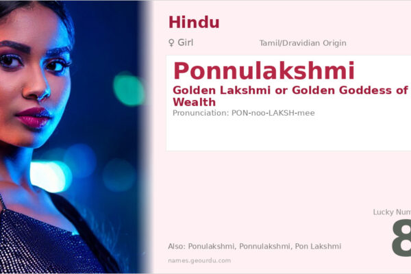 Ponnulakshmi Name Meaning — Golden Lakshmi, Origin & Details (2025)