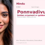 Ponnvadivu Name Meaning and Details