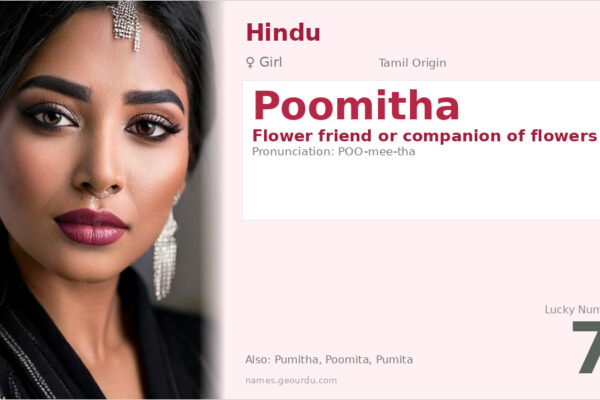 Poomitha Name Meaning — Tamil Origin, Girl Name & Details (2025)