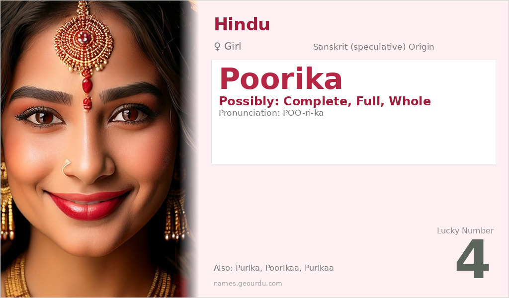 Poorika Name Meaning and Details