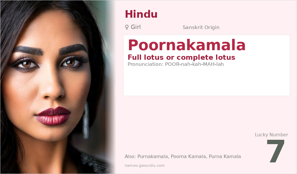 Poornakamala Name Meaning and Details