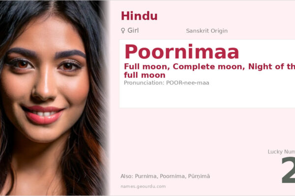 Poornimaa Meaning — Sanskrit Origin, Girl Name & Full Moon Significance (2025)