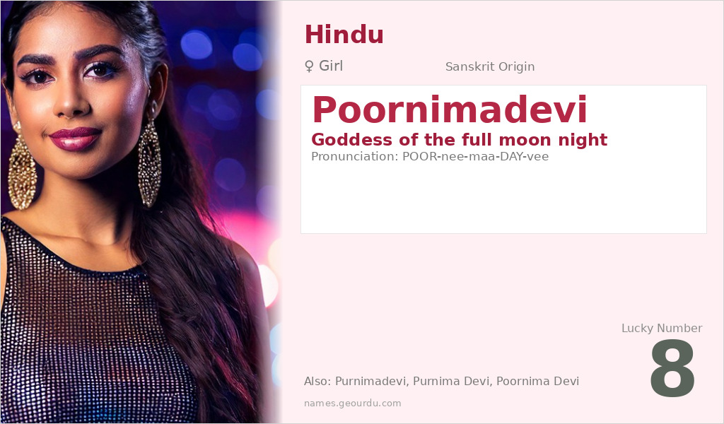 Poornimadevi Name Meaning and Details