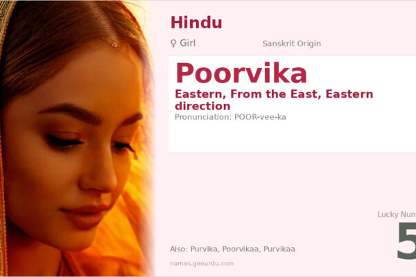 Poorvika Name Meaning — Sanskrit Origin, Girl Name & Details (2025)