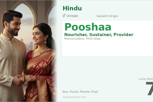 Pooshaa Name Meaning — Sanskrit Origin, Gender & Details (2025)