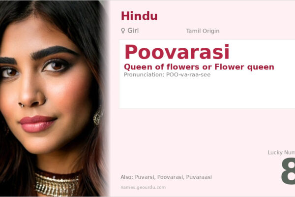 Poovarasi Name Meaning — Tamil Origin, Girl Name & Details (2025)