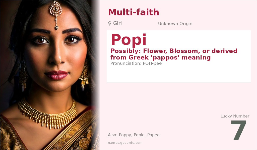 Popi Name Meaning and Details